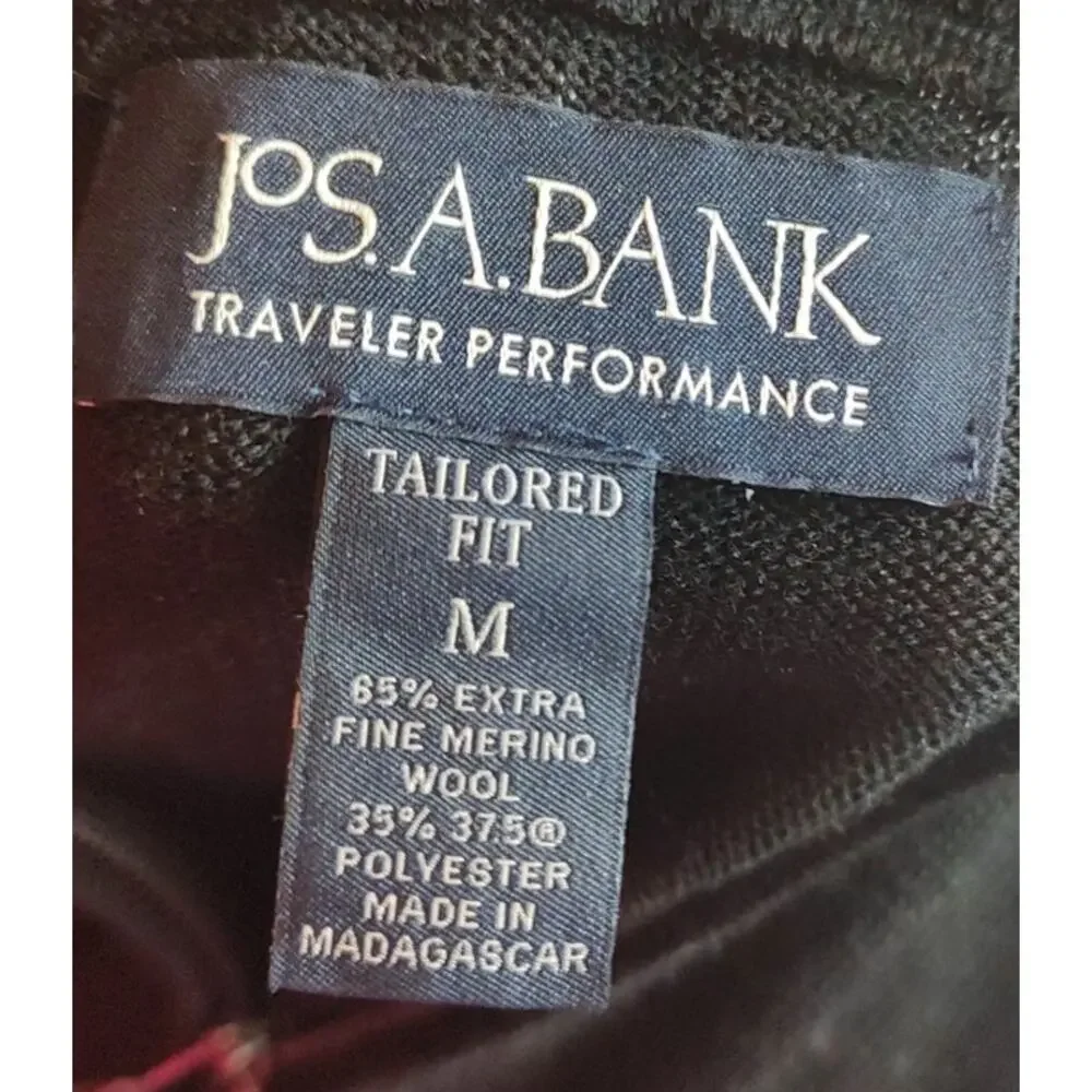 Jos A. Banks Traveler Performance Tailored Fit Wool Blend Sweater Men's Medium